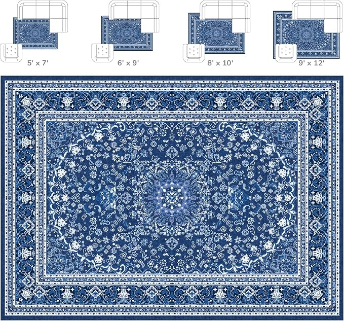 Lessymo Machine Washable Area Rug 5x7 - Image 2