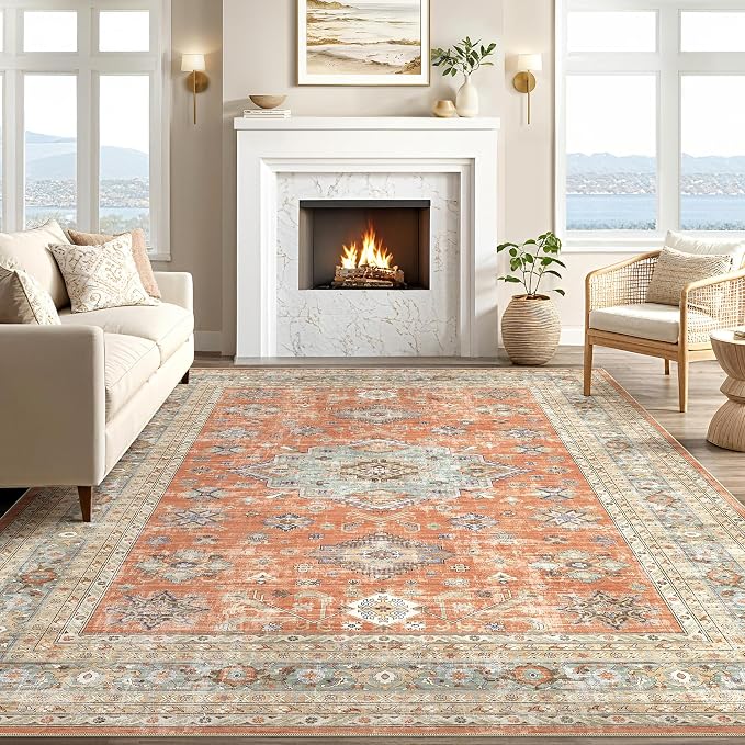Vintage Living Room Area Rug 6x9 - Image 5