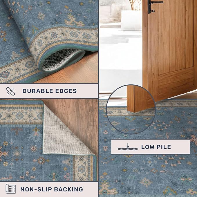 Hazo Haus Blue Big Rugs for Living Room - Image 5