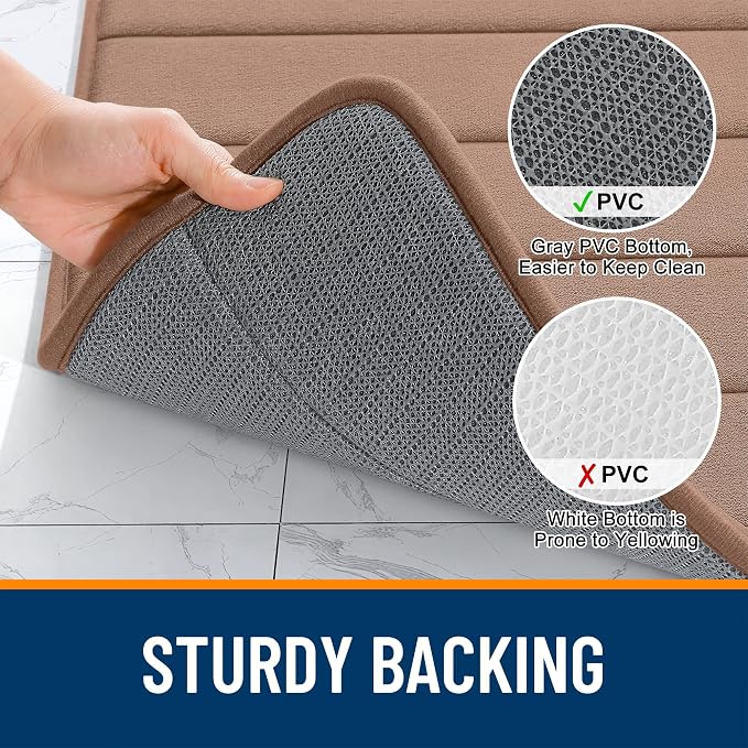 OLANLY Memory Foam Bath Mat 40x32, Super Soft Absorbent Bathroom Rugs, Quick Dry - Image 7