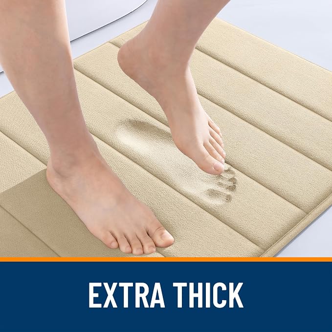 OLANLY Memory Foam Long Bathroom Rugs Runner 44x20, Super Soft Absorbent Bath - Image 6