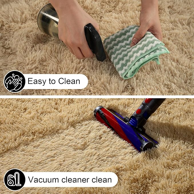 8x10 Area Rugs for Living Room, Large Fluffy Rugs for Bedroom, Fuzzy Shag Soft - Image 3