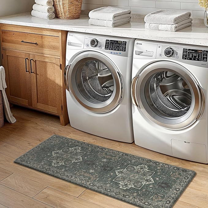 GENIMO Kitchen Mats for Floor 2PCs, Washable Anti Fatigue Mat for Cushioned - Image 4