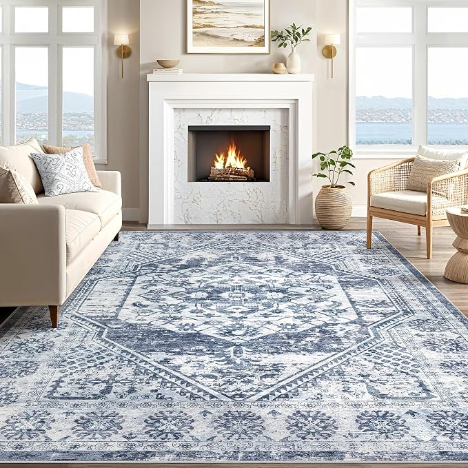 Vintage Living Room Area Rug 9x12 - Image 6