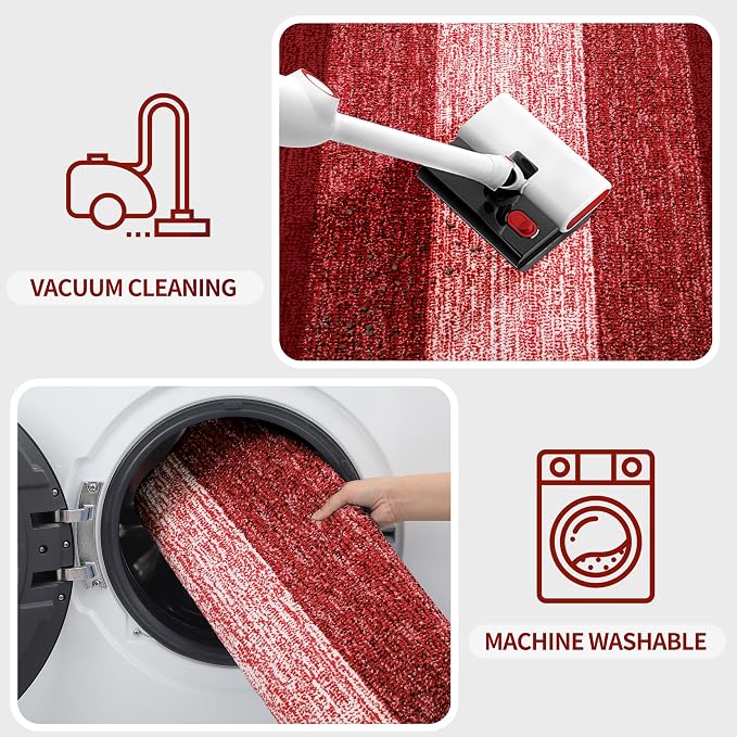 Kitinjoy Indoor Outdoor Door Mat, 71x47 Non-Slip Absorbent Dirt Trapper - Image 5