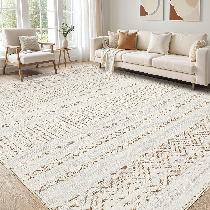 cotiled 10x12 Area Rugs Living Room Rug: Washable Boho Rugs by COTILED