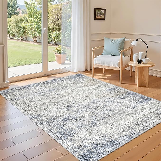 3x5 Washable Area Rug for Entryway, Soft Kitchen Rugs Non Slip for Dining Room by Restydon