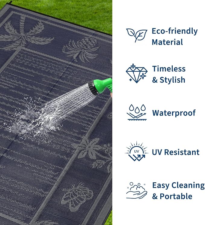 Garvee Outdoor Rug 5x8 Waterproof - Image 2