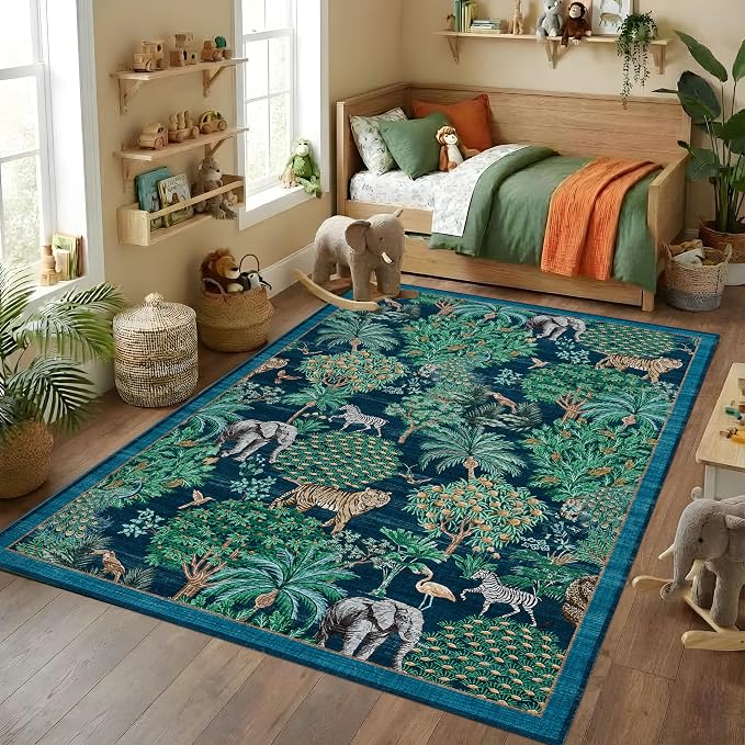 GarveeHome Jungle Rug 10x13 Washable Area Rugs - Image 2
