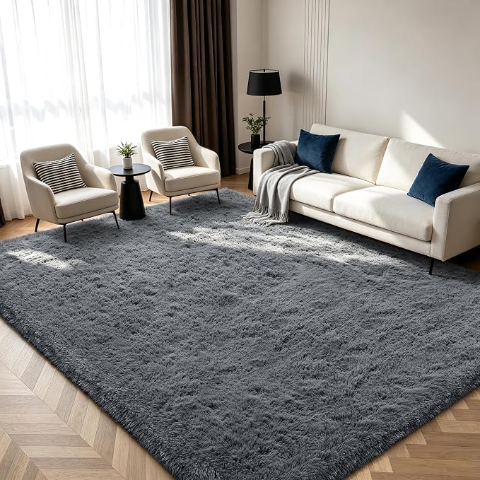 Shag Area Rugs for Bedroom Living Room, 6X9 Ultra Soft Fluffy Area Rugs for Dorm by Boshengya