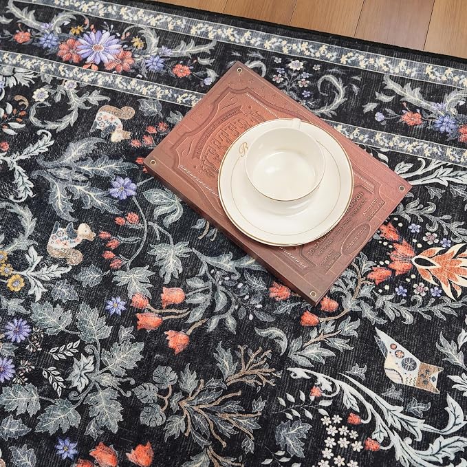 3x10 Botanical Hallway Runner Rug - Image 8