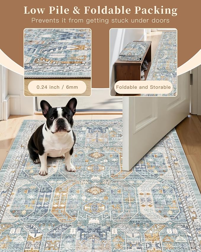 Madane Runner Rugs for Hallway 2x10 Long Washable Non-Slip Hallway Runner Rug - Image 6