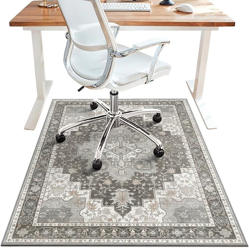36"x48" Office Chair Mat for Hardwood Tile Floor, Under Desk Carpet Protector by BESBLEE