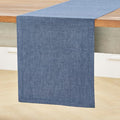 Solino Home 100% Pure Linen Table Runner Blue Denim, Athena 14 x 144 in | Table by SolinoHome