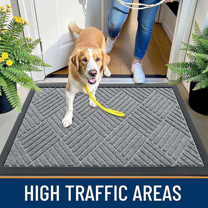 OLANLY Front Door Mat Outside Entrance 29.5x17, Heavy Duty Sturdy Natural - Image 6