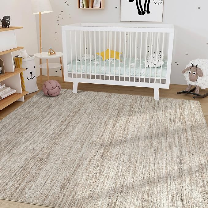 Nakagishi 6X9 Area Rugs Living Room: Washable Large Vintage Rug Neutral - Image 8