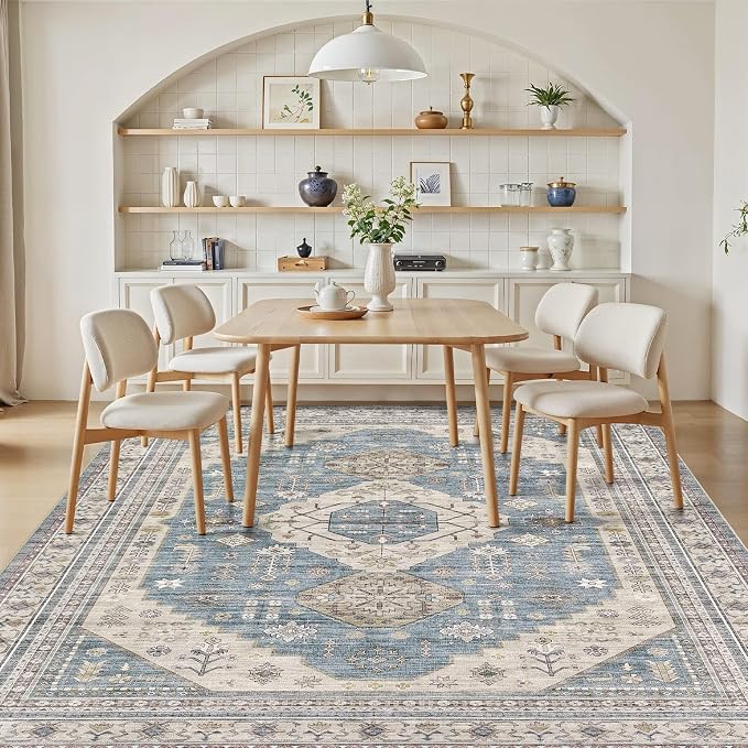 7x9 Washable Area Rug, Large Rugs - Image 6