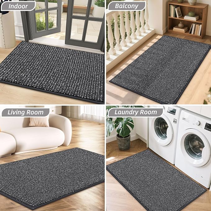 BEQHAUSE Dirt Trapper Door Mat 24" x 36", Non-Slip Washable Doormats Entrance - Image 8