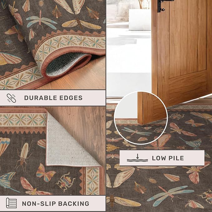 Hazo Haus Long Runner Rug 2'6"x10', Washable Non Slip Carpet - Image 4