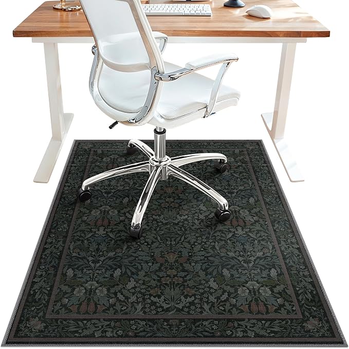 36"x48" Office Chair Mat for Hardwood Tile Floor, Under Desk Carpet Protector by BESBLEE