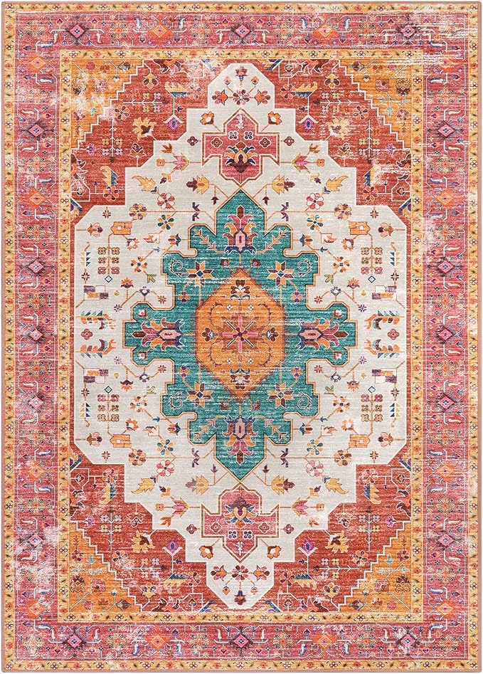 Moynesa Ultra-Thin Pink Area Rug - Image 8