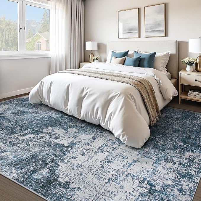 pmtsns Area Rugs 8x10 for Living Room: Washable Rug Modern Abstract Neutral - Image 2