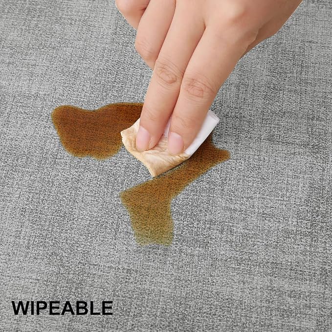 Faux Leather Heat Resistant Placemats 8 Packs, Waterproof Wipeable Dining PU - Image 5