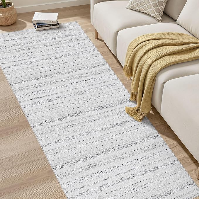 cotiled Hallway 2.6x8 Runner Rugs: Washable Boho Rugs - Image 6