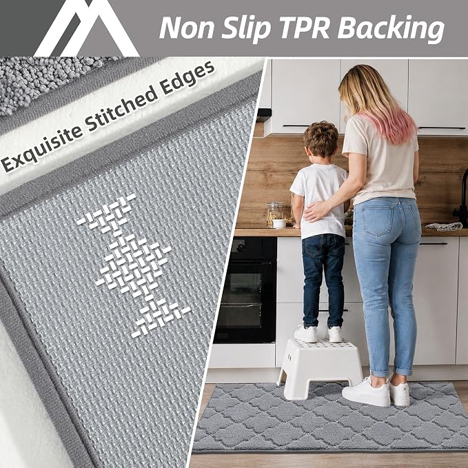 COSY HOMEER Soft Kitchen Rugs for in Front of Sink Super Absorbent Kitchen - Image 5