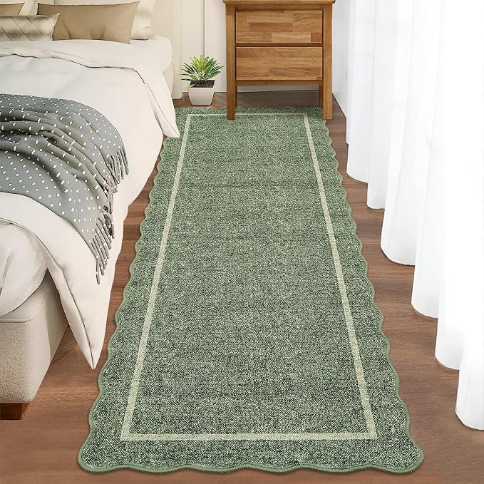 GarveeHome Scalloped Washable Runner Rug 2x6 Runner Modern Non Slip Kitchen - Image 8