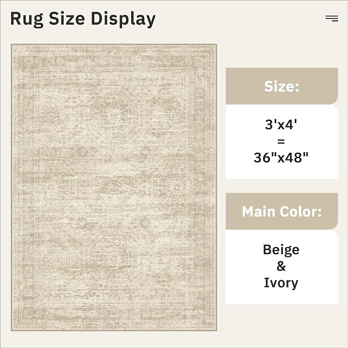 Soalmost 3x4 Rug, Small Area Rug - Image 5