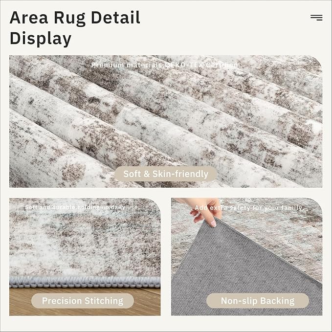 Soalmost Runner Rug 2x6 Washable Non-Slip Kitchen Runner Rugs - Image 6