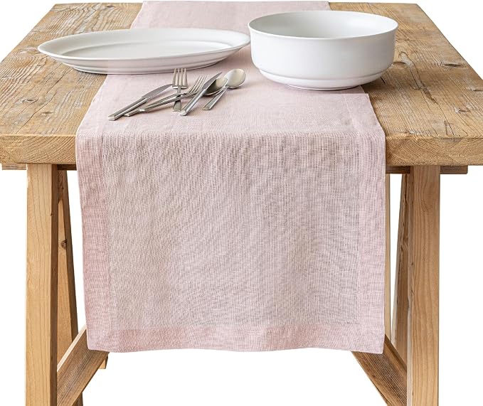 Over&Back 18x108 Washed 100% Linen Table Runner by overback