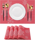 Placemats Set of 4 Washable Indoor | Outdoor Vinyl Place Mats by CADONO