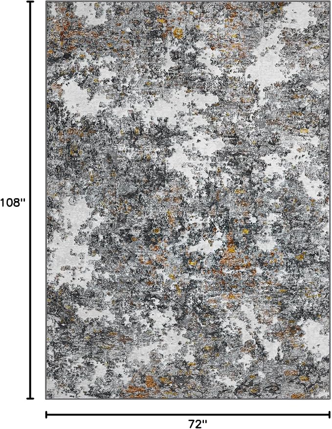 Washable Rug 6x9 Area Rugs: Soft Large Living Room Rug - Image 2