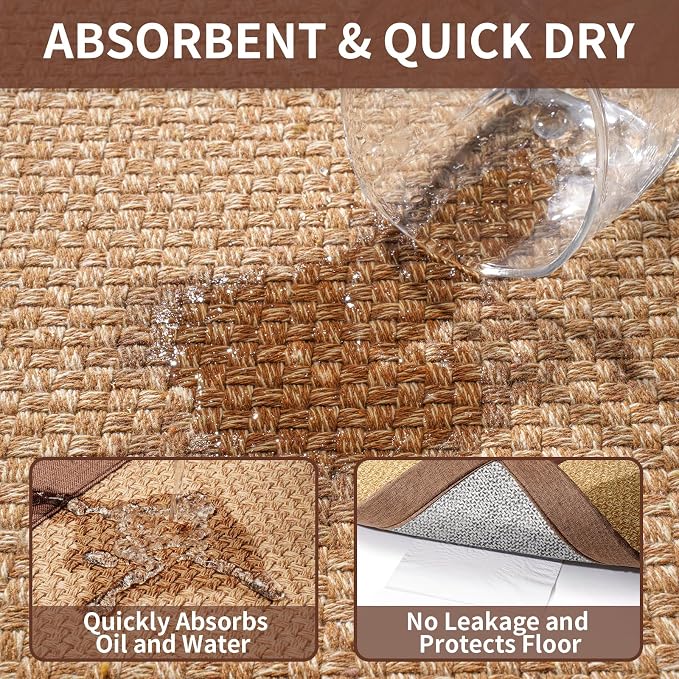 YDKGL Kitchen Rugs Non Slip Washable, Super Absorbent Kitchen Mats - Image 4