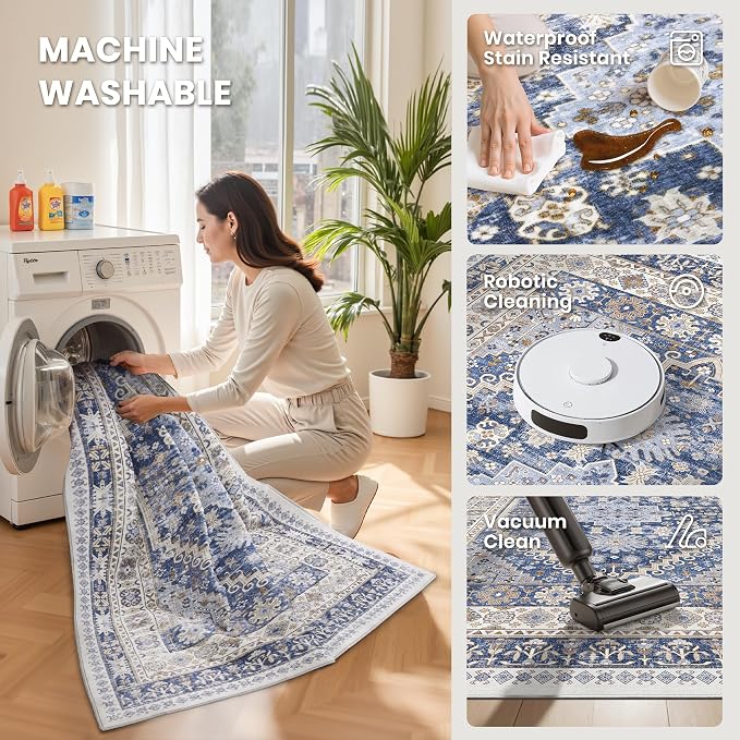 zesthome 2x8 Runner Rug, Washable Runners - Image 6
