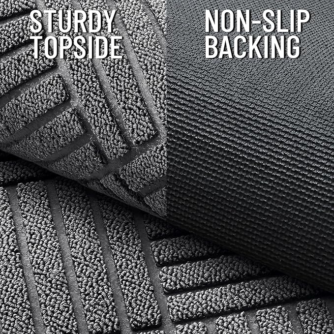 OLANLY Front Door Mat Outside Entrance 33x21, Heavy Duty Sturdy Natural Rubber - Image 3