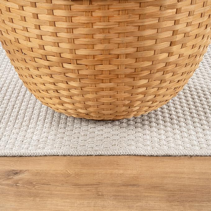 CAMILSON Easy Jute Rug 5x7, Indoor Outdoor Off-White Farmhouse Area Rugs - Image 5