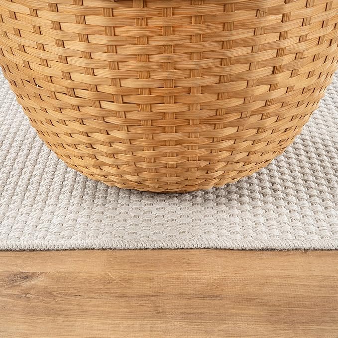 CAMILSON Easy Jute Rug 4x6, Indoor Outdoor Off-White Farmhouse Area Rugs - Image 6