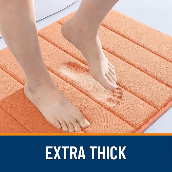 OLANLY Memory Foam Bath Mat 40x24, Super Soft Absorbent Bathroom Rugs, Quick Dry - Image 6