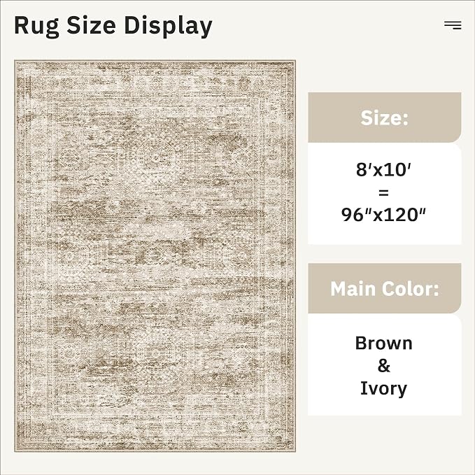 Soalmost Washable Area Rug 8x10, Large Soft Rugs - Image 3