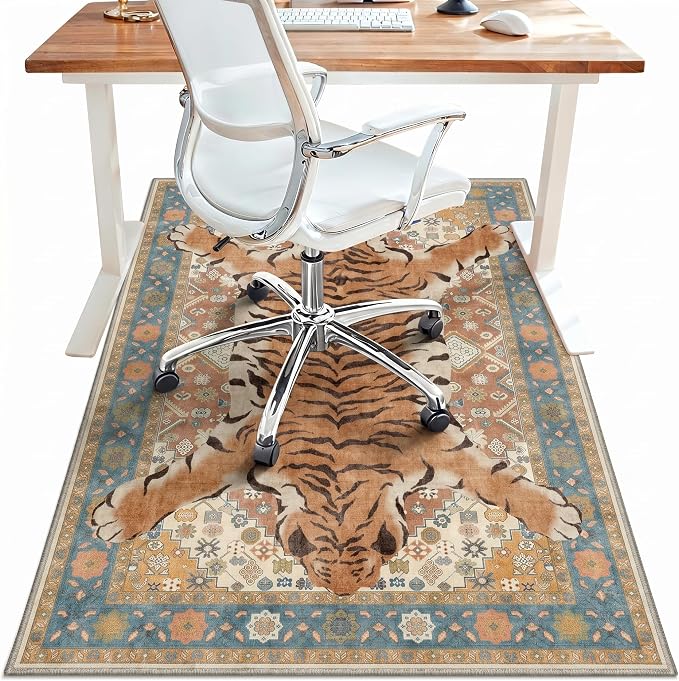 36"x48" Office Chair Mat for Hardwood Tile Floor, Under Desk Carpet Protector by BESBLEE