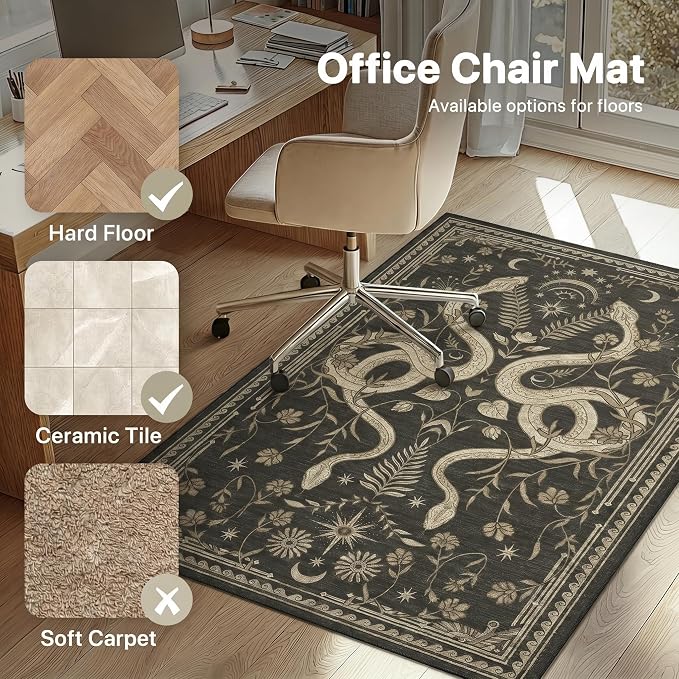 36"x48" Office Chair Mat for Hardwood Tile Floor, Under Desk Carpet Protector - Image 3
