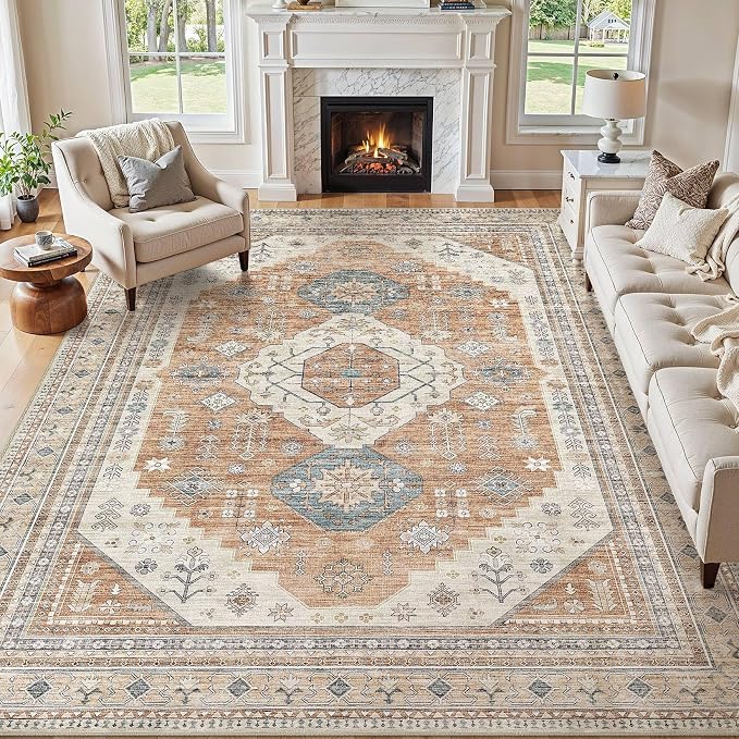9x12 Washable Area Rug, Large Rugs by JessibouAreaRug