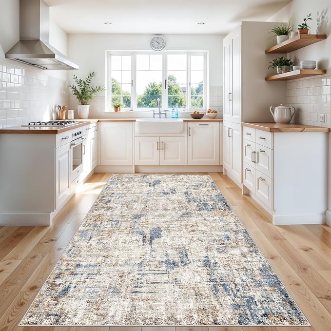 4x10 ft Extra Wide Hallway Rug – Non-Slip Washable Rubber-Backed Large Carpet - Image 3