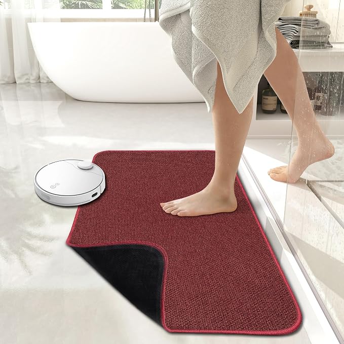Bosap Bath Mat, Ultra Thin Bathroom Rugs, Rubber Bath Mats - Image 6
