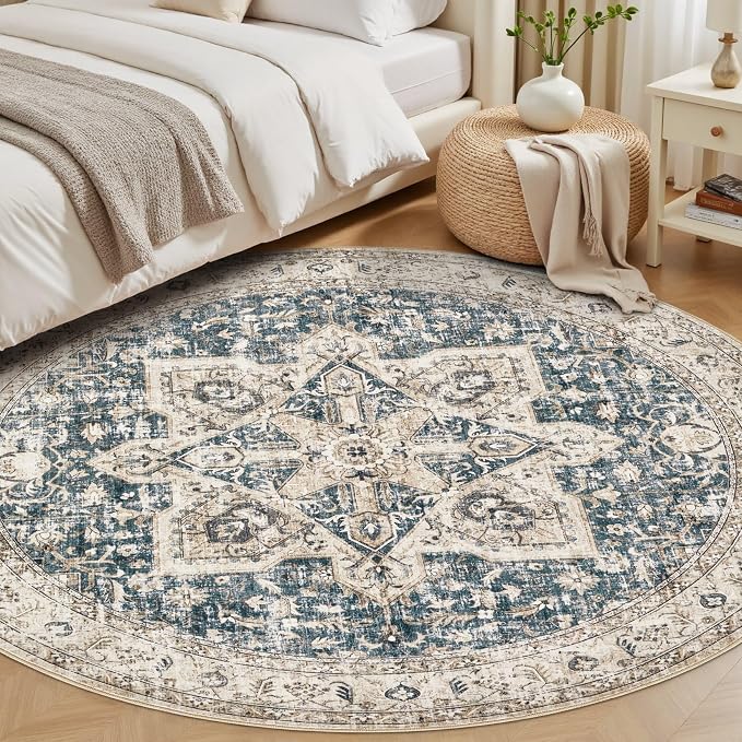 Tortania 6' Round Area Rug Living Room Rugs - Image 7