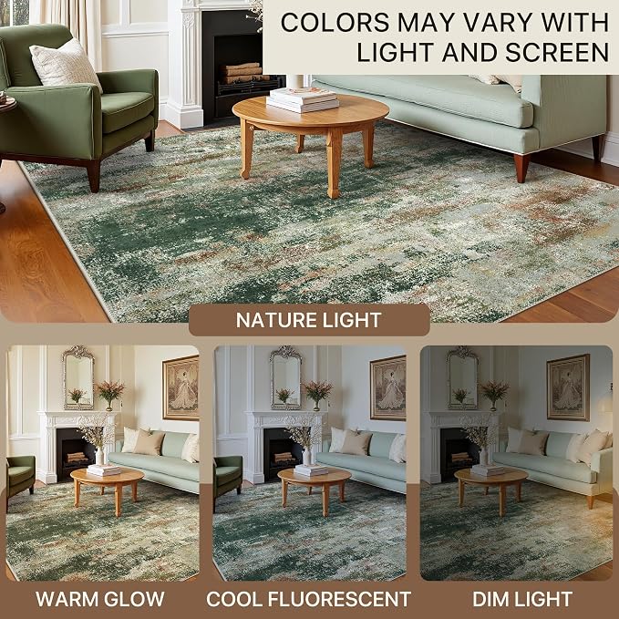 BEIMO Area Rugs 6x9 for Living Room Bedroom, Modern Abstract Machine Washable - Image 6