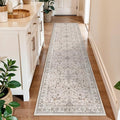 2x10 ft Hallway Runner Rug Washable – Boho Floral Non Slip Long Carpet Runner by BYYVOORugsforYourHome